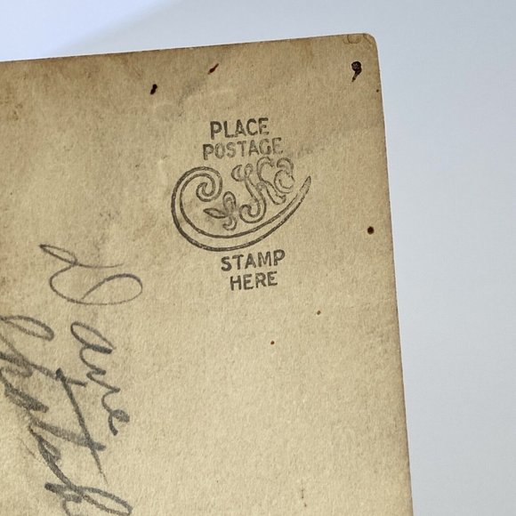 c1920 RPPC Young Man Woman Crossed Arms Sepia Tint Unposted Photo Postcard - Picture 8 of 10